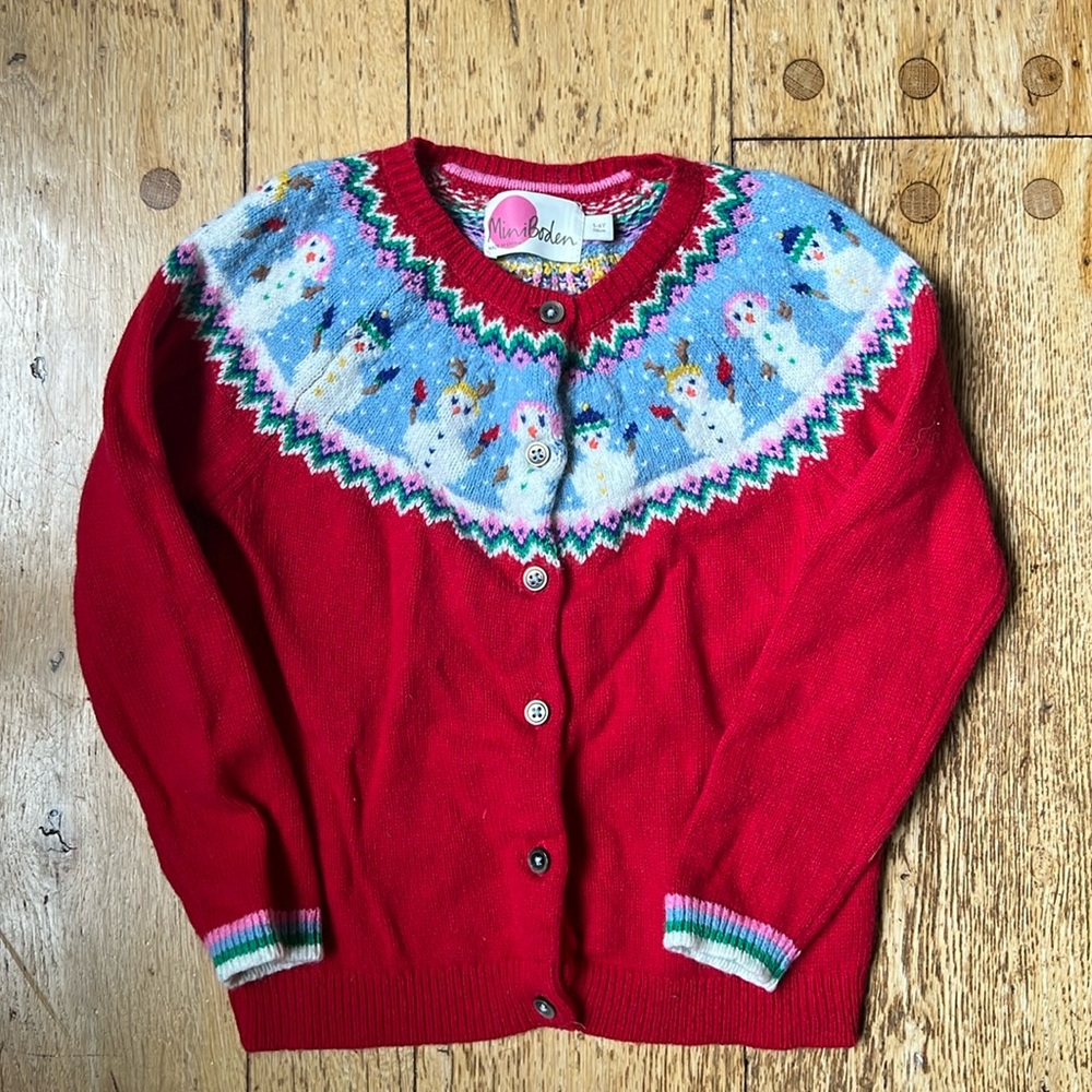 Fair isle snowman sweater